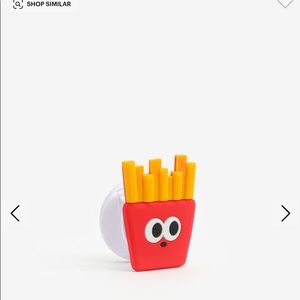 ARDENE Burger and French fries Cartoon phone ring set of two Phone poppers.